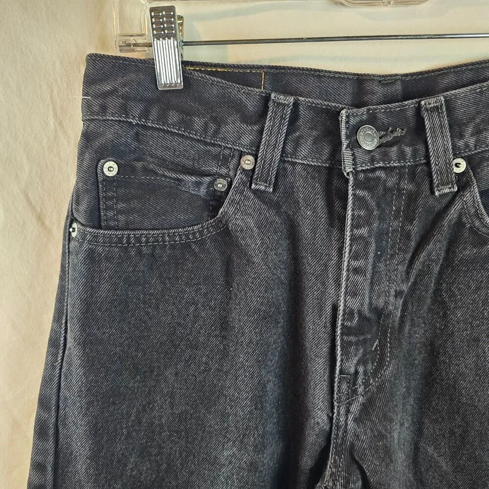Levi's 505 Jeans Mens 31x30 Black Straight Leg Denim Classic Casual Skater